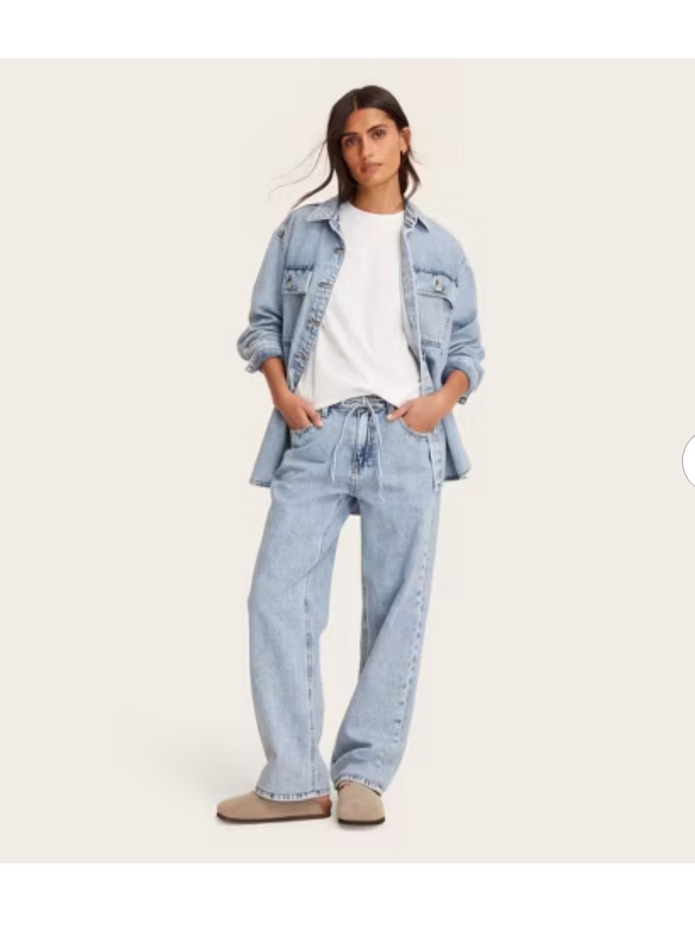Parke Target Collab Mid-Rise Drawstring Baggy Jeans